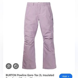 Burton Women's Light Purple Snowboard Pants